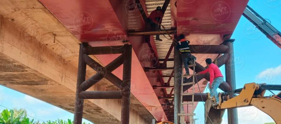 Obrero sufre accidente durante apertura de ampliación del puente Grijalva II