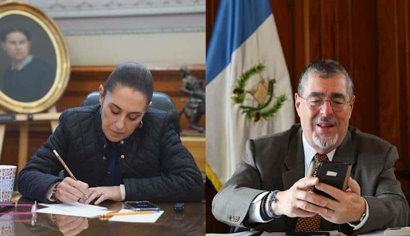 Conversan Sheinbaum y Bernardo Arévalo sobre desarrollo fronterizo México-Guatemala