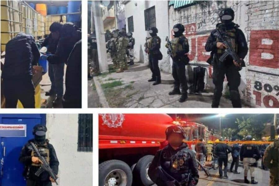 Aprehenden a 9 personas con hidrocarburo, drogas y un arma en Edomex