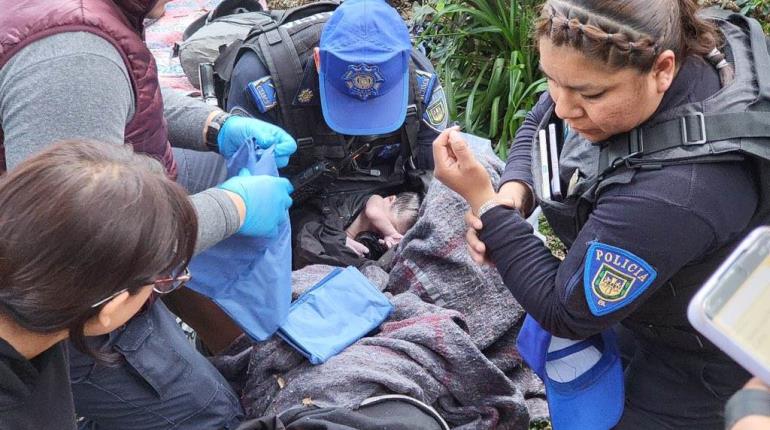 Mujer da a luz en plena calle en la CDMX; policías ayudaron en parto