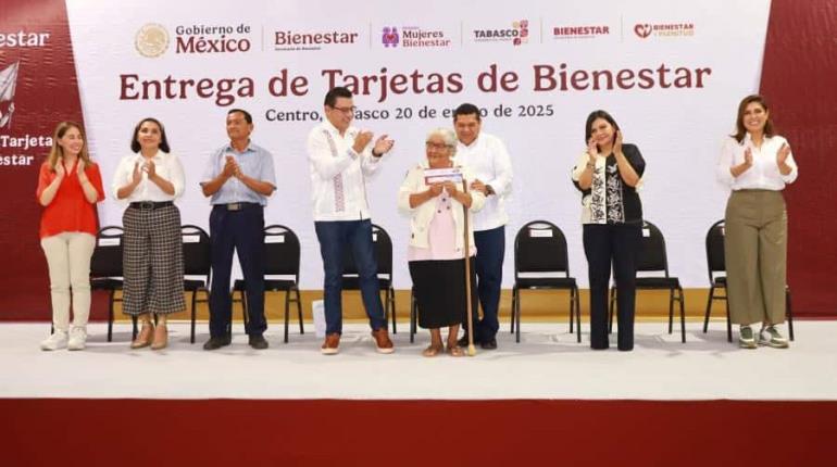 Más de 30 mil tabasqueños de 63 y 64 años, recibirán su pensión del Bienestar en febrero: Gobernador