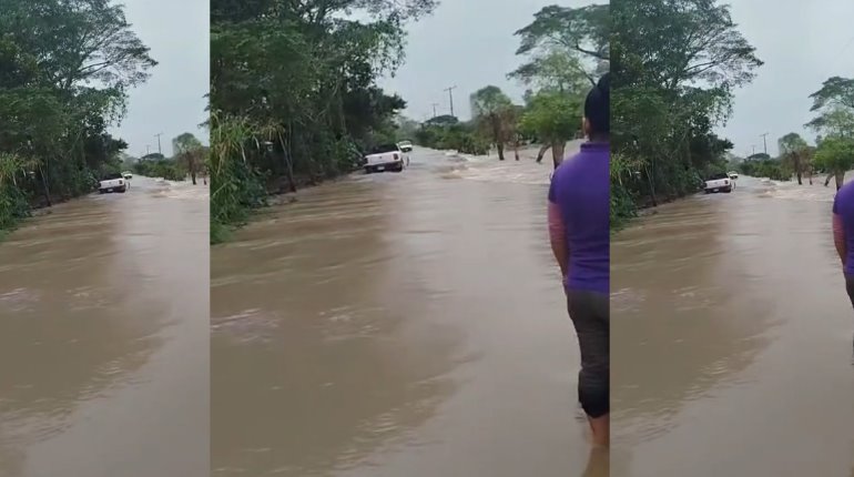 Evacuan 5 viviendas en Teapa por desbordamiento del río Pichucalco