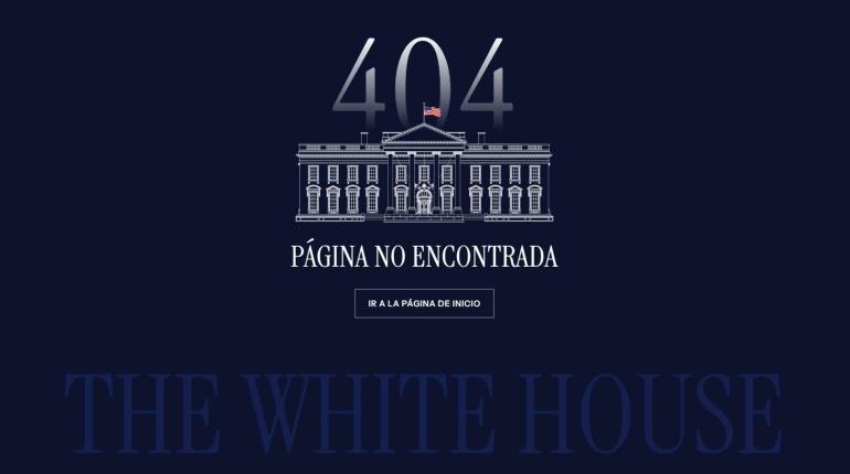 Donald Trump cierra el sitio web de la Casa Blanca en español