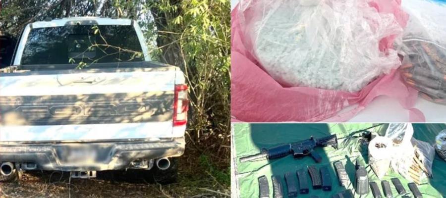 Aseguran 8 mil pastillas de fentanilo ocultas en vehículo blindado en Sinaloa