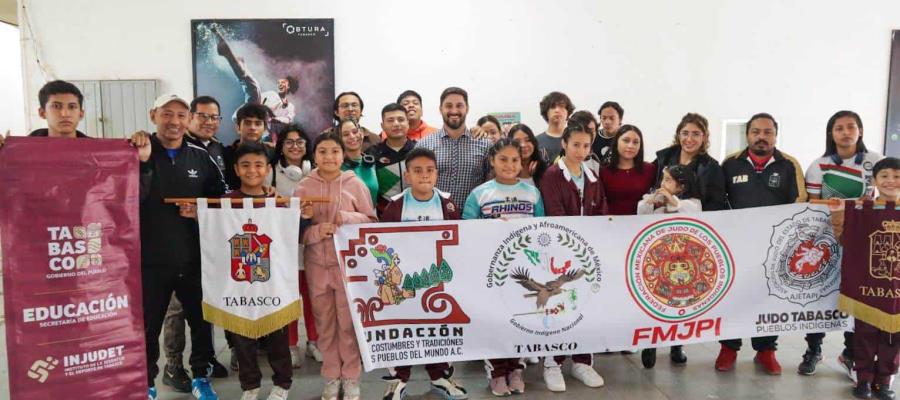 Abanderan a judokas tabasqueños rumbo a nacional en CDMX