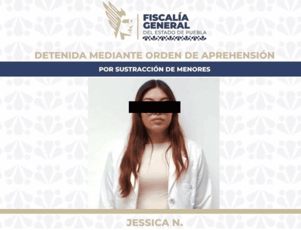 Detienen en Puebla a mujer implicada en la sustracción de 2 menores