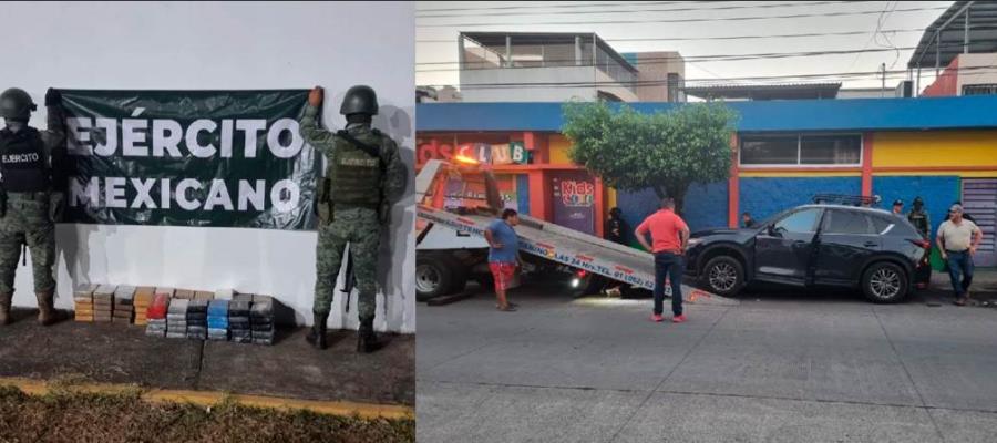 Asegura Ejército camioneta con 80 kilos de presunta cocaína en Chiapas