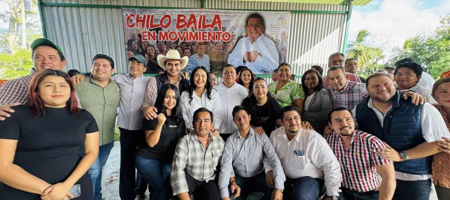 Chilo Baila y su estructura política se suman a Movimiento Ciudadano