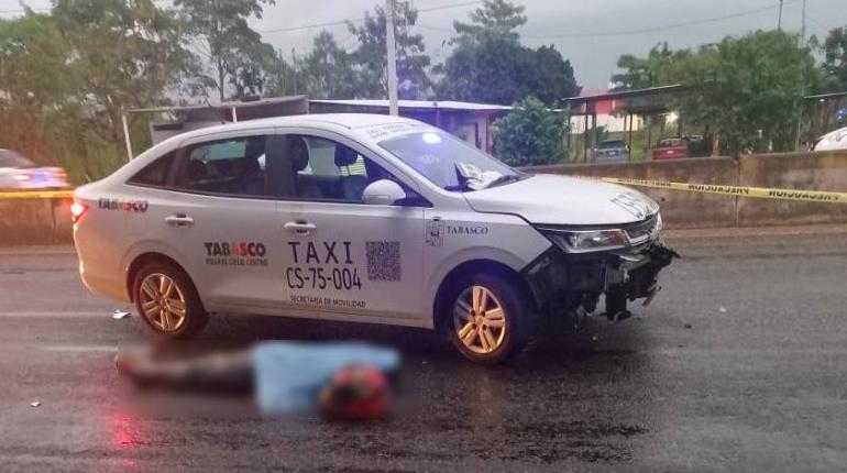 Motociclista muere tras ser atropellado en la Villahermosa-Teapa