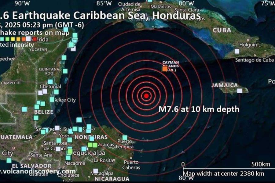 Lanzan alertas de tsunami por sismo de 7.6 registrado en el Caribe