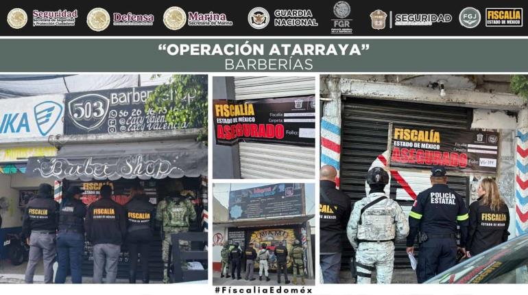 Aseguran 312 barberías y estéticas en Edomex