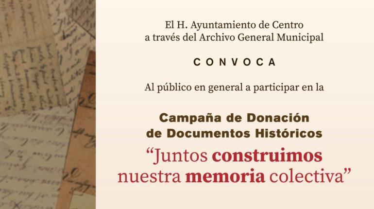 Lanzan campaña de recopilación de documentos históricos para el Archivo General Municipal