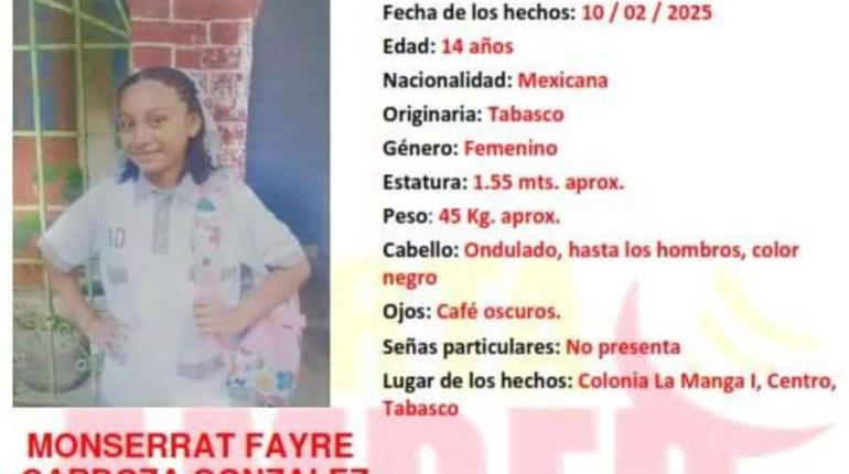 Pide apoyo para hallar a su hija de 14 años desaparecida en La Manga