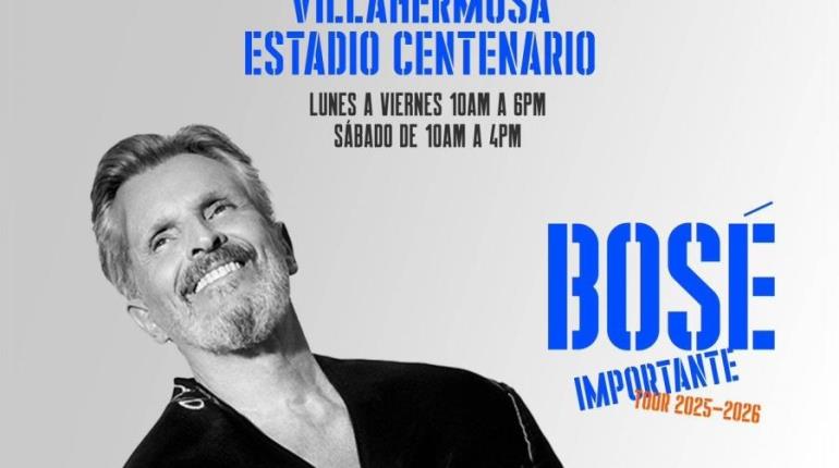 Miguel Bosé en Villahermosa: Aquí el costo de los boletos