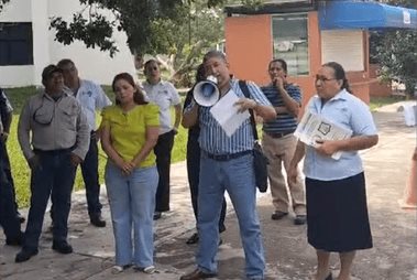 Con protesta exigen sindicalizados de la UTTAB el pago de prestaciones