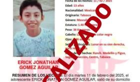 Localizan con vida a Jonathan, menor extraviado en Centro