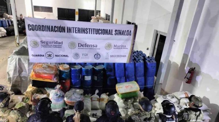 Incautan más de 4 mil litros de metanfetamina líquida en Sinaloa