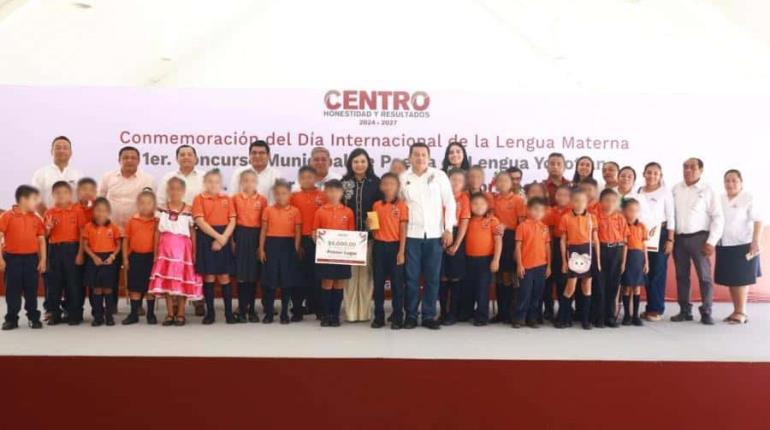 Entrega Centro premio a ganadores de concursos infantiles en lengua Yokot´an