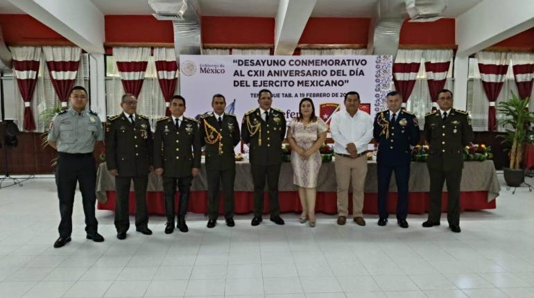 Conmemoran en Tenosique el 112 aniversario del Ejército