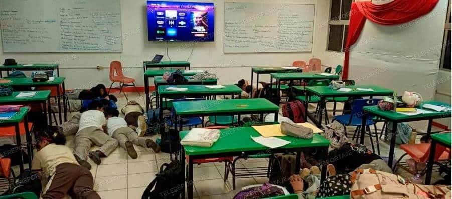 Ante hechos violentos, escuela realiza simulacros de balacera en Villahermosa