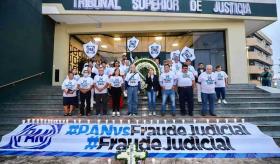 Protesta PAN Tabasco en el TSJ por ´fraude´ en la elección judicial