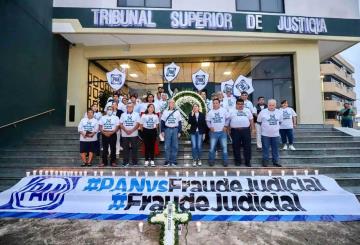 Protesta PAN Tabasco en el TSJ por ´fraude´ en la elección judicial