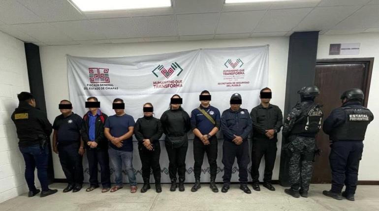 Arrestan en Chiapas a 8 policías municipales de Tuxtla por agresión a agentes estatales