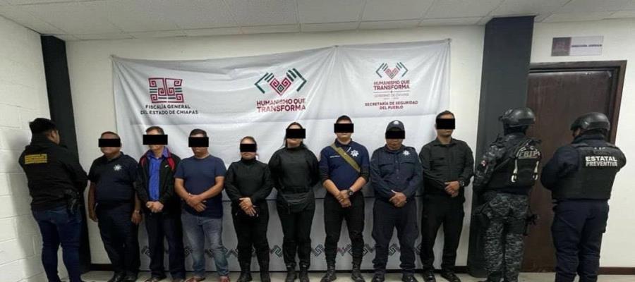 Arrestan en Chiapas a 8 policías municipales de Tuxtla por agresión a agentes estatales