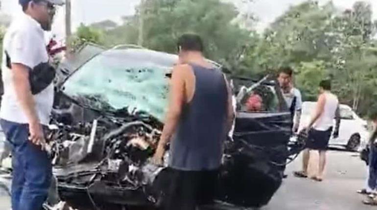 Se registra aparatoso accidente en el puente Samaria