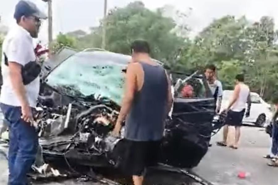 Se registra aparatoso accidente en el puente Samaria