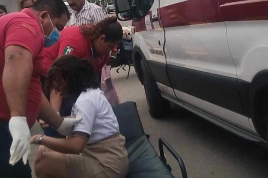 Dos mujeres heridas dejan accidentes de motociclistas en Cunduacán