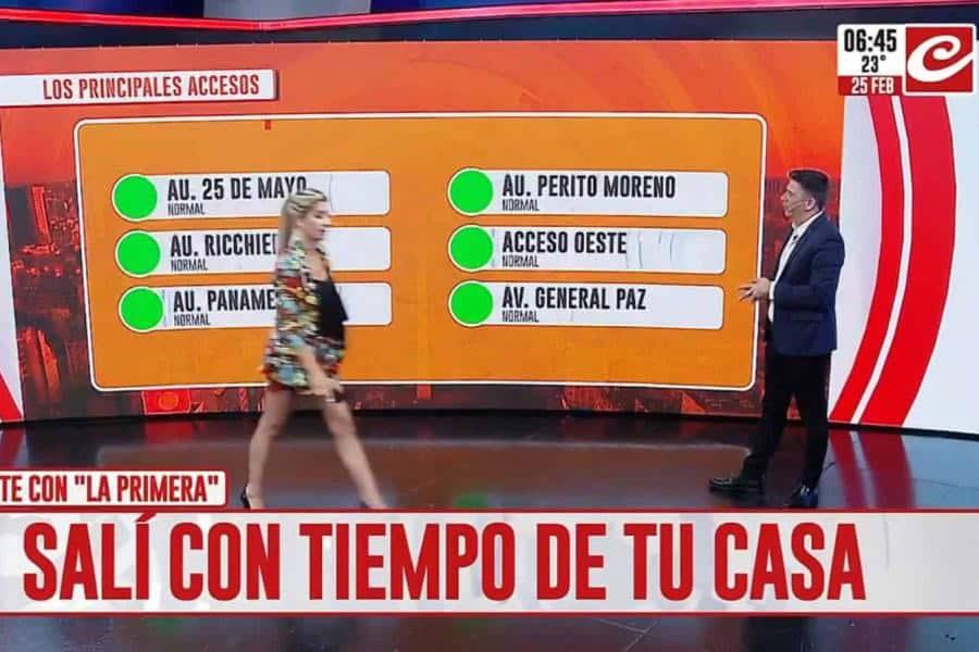 Conductora de TV argentina se enoja y abandona programa por error de la producción