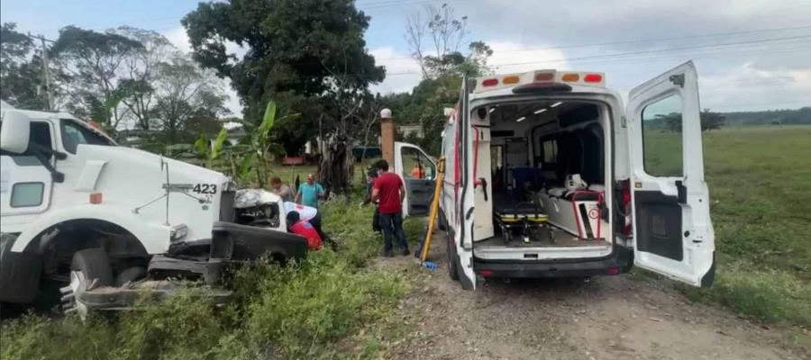 Un herido deja accidente en la vía Huimanguillo-Estación Chontalpa