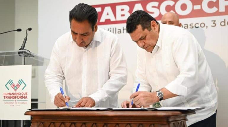 Tabasco y Chiapas firman convenio por la paz 