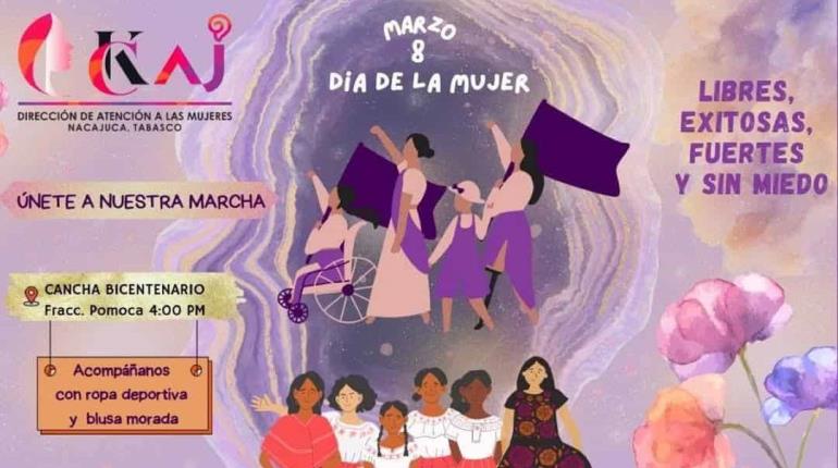 Convoca ayuntamiento de Nacajuca a marcha por el 8M en Pomoca
