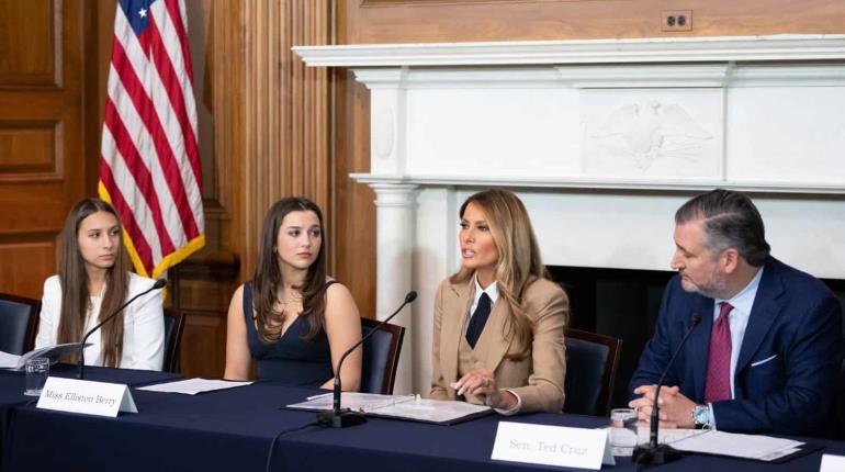 Melania Trump acude al Capitolio a apoyar ley contra pornografía generada con IA