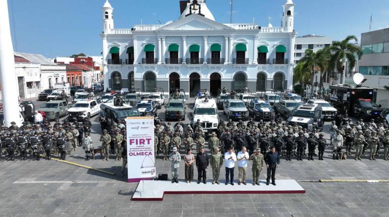 Refuerzan estrategia de seguridad en Tabasco con policías de élite