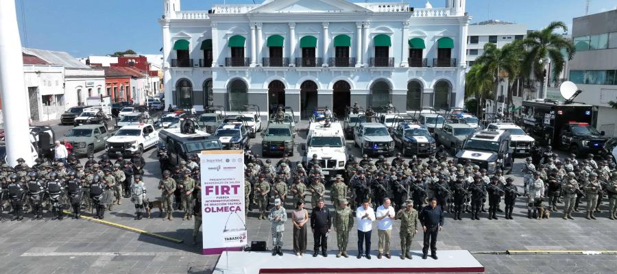 Refuerzan estrategia de seguridad en Tabasco con policías de élite