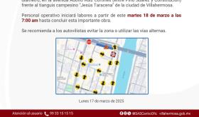 Anuncia Centro cierre vial en Ruiz Cortines, frente al Tianguis Campesino