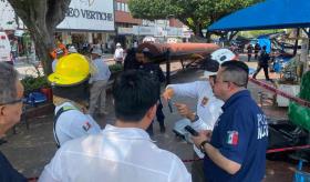 Colapsa estructura metálica y mata a 2 mujeres en plantón de la CNTE en Chiapas