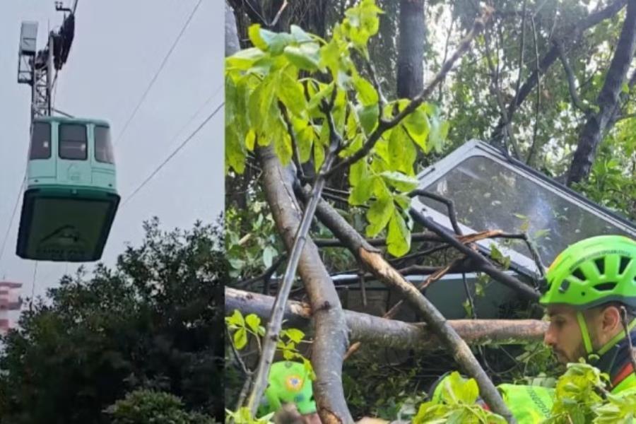 Cuatro muertos deja caída de teleférico en Nápoles,