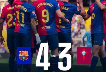 Remonta Barcelona ante el Celta de Vigo y consigue victoria clave en la lucha por el título de La Liga