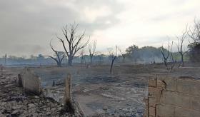 Sofocan incendio en la ranchería Lázaro Cárdenas
