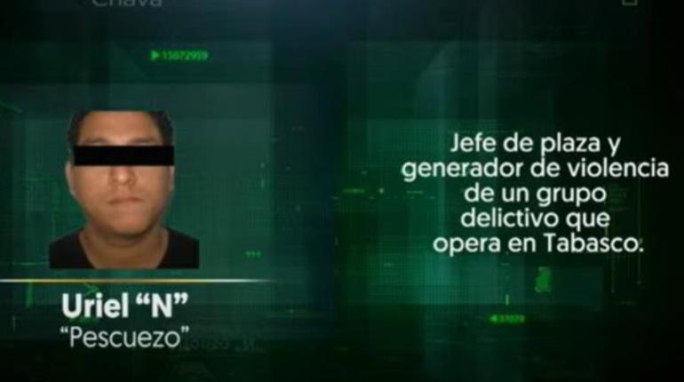 Cae Uriel "N", el "Pescuezo", generador de violencia en Tabasco
