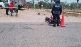 Muere motociclista en fuerte accidente en la vía Estación Chontalpa-Raudales Malpaso