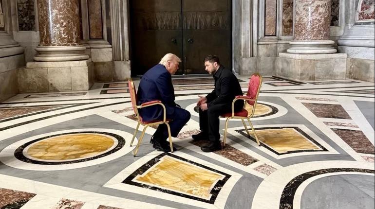 Dialogan  Trump y Zelensky sobre fin de la guerra entre Ucrania y Rusia, previo a funeral del Papa