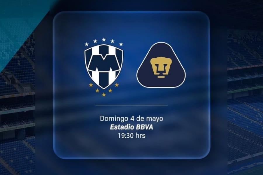 Monterrey y Pumas, buscarán el último lugar para la Liguilla el domingo Monterrey y Pumas, buscarán el último lugar para la Liguilla el domingo