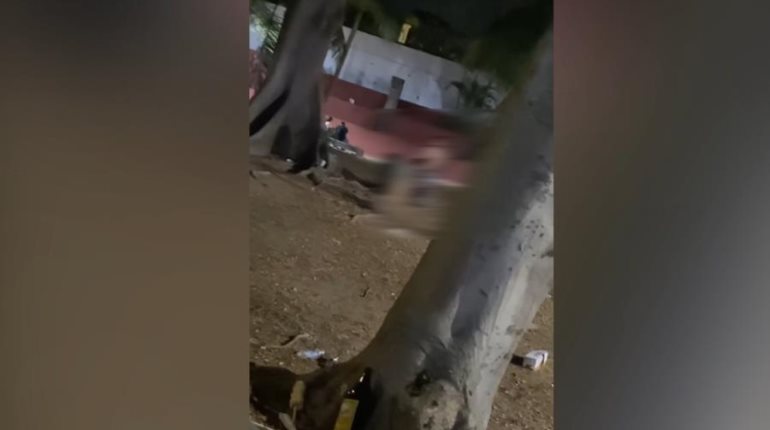 ¡Otra del desfile! Captan a jóvenes en felación en inmediaciones del caballito de Méndez