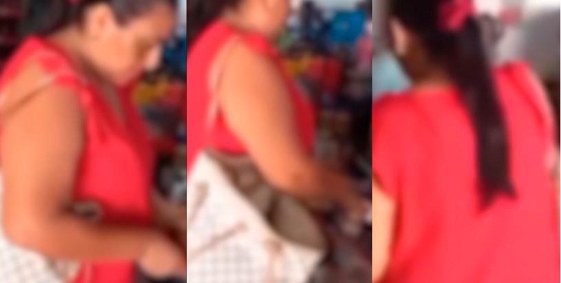 Trabajadores de una abarrotera exhiben a mujer robando por segunda ocasión