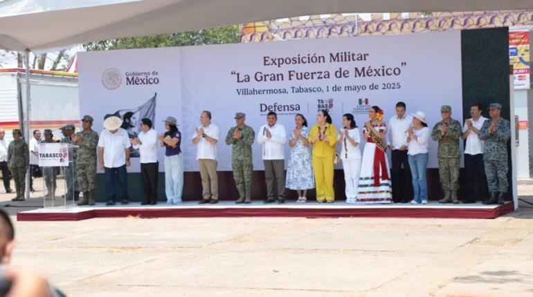 Inauguran exposición militar en la Feria Tabasco